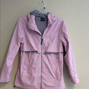 Pink Hooded Windbreaker Jacket